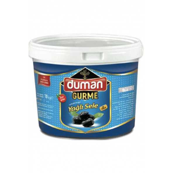 DUMAN GURMEGemlik Yağlı Sele Siyah Zeytin M Boy (260-290) 10 KG ürün görseli 1