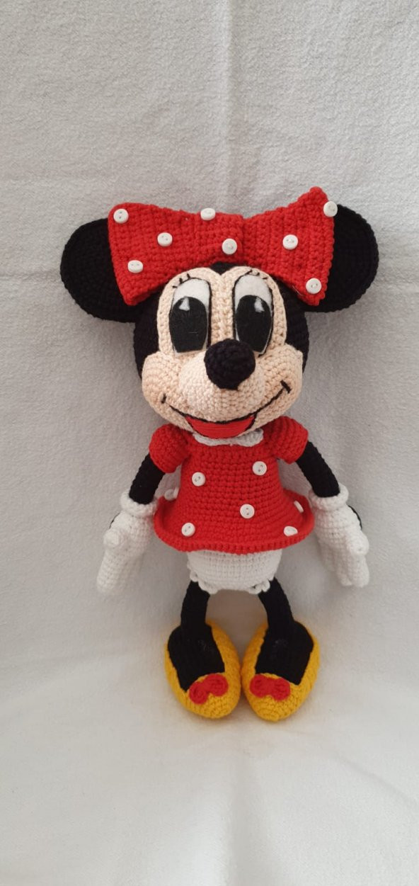 Minnie Mouse Amigurumi Organik Oyuncak ürün görseli 1