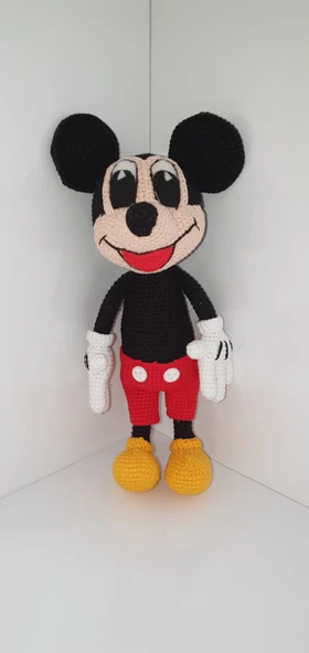 Mickey Mouse Amigurumi Organik Oyuncak - Resim 2