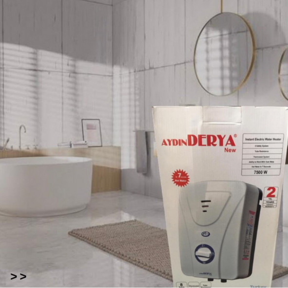 Aydın Derya 7000 Watt Elektrikli Şofben Ani Su Isıtıcısı (2 Yıl Garantili) ürün görseli 1