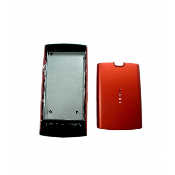 Nokia 5250 Full Kasa Kapak Tuş Takımı 5250 Uyumlu Kırmızı Renk Orta Kasa Ön Kapak Arka Kapak ürün görseli 1