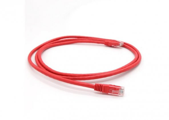 Vcom NP611B-R-2.0 Cat6 2.0MT Kırmızı Utp Patch Kablo - Resim 2