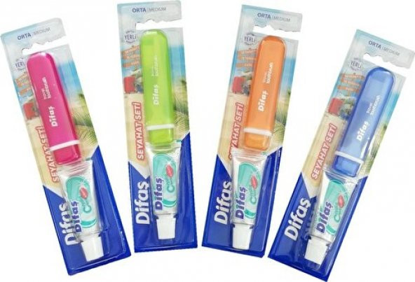 Difaş Seyahat Seti Diş Fırçası + Diş Macunu 15 ml ürün görseli 1