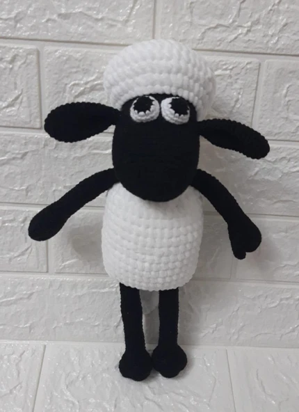 Koyun Shaun Kuzu Amigurumi Organik Oyuncak ürün görseli 1
