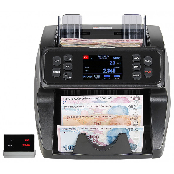 Baove GB9500 Pro Mix Karışık Para Sayma Makinesi ve  Sahte Yakalama - TL, Euro, Usd ürün görseli 1