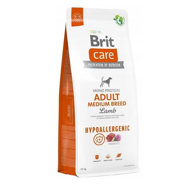 Brit Care Hipoalerjenik Kuzulu Orta Irk Yetişkin Köpek Maması 12 Kg ürün görseli 1