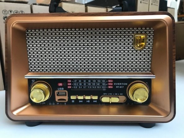 Everton Rt-817  Bluetooth Fm-Usb-Tf-Aux Şarjlı Nostaljik Radyo ürün görseli 1