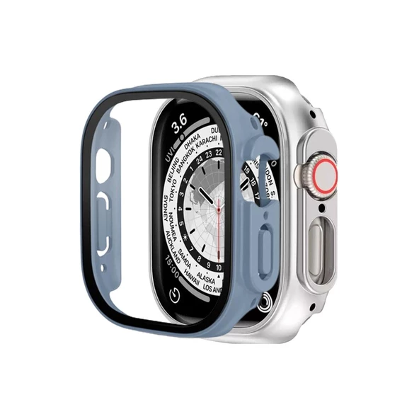 BİNANO APPLE WATCH ULTRA SENSE KASA VE EKRAN KORUYUCU AÇIK MAVİ ürün görseli 1
