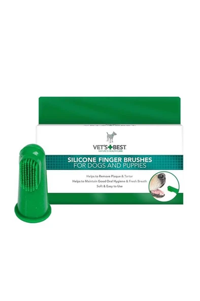 Vets Best Silikon Başlık Parmak Diş Fırçası ürün görseli 1
