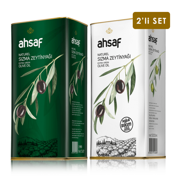 Natürel Sızma Zeytinyağı 5L -Teneke + Soğuk Sıkım  Natürel Sızma Zeytinyağı 5L -Teneke  (2'li Ekonomik Paket) ürün görseli 1