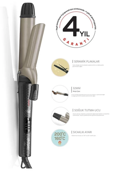 Arzum AR5028 Lisa XL 32 mm Seramik Saç Maşası ürün görseli 1