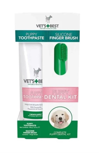 Vets Best Yavru Köpek Diş ve Ağız Bakım Seti ürün görseli 1