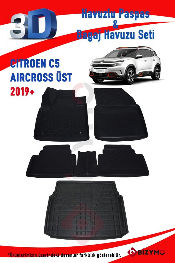Citroen C5 Aircross 2019-2022 Paspas Ve Üst Bagaj Havuzu Set ürün görseli 1