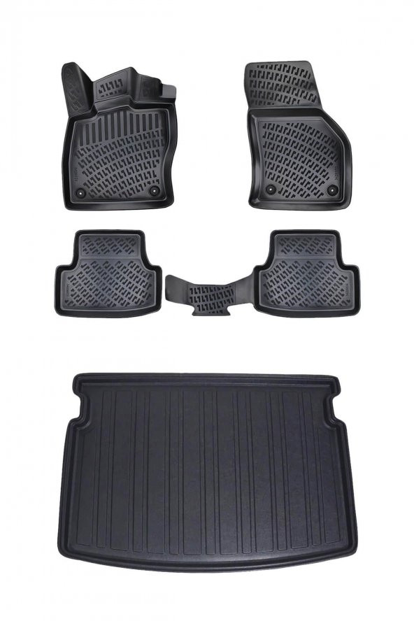 Volkswagen Golf 8 (Manuel Vites) 3D Paspas ve (Üst) Bagaj Seti Bizymo ürün görseli 1