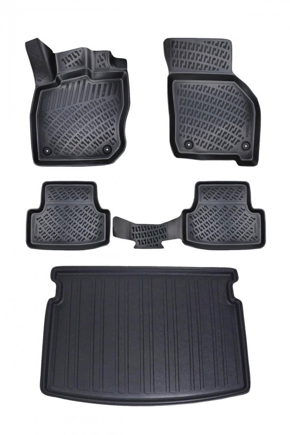 Volkswagen Golf 8 (Otomatik Vites) 3D Paspas ve (Üst) Bagaj Seti Bizymo ürün görseli 1