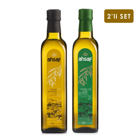 Riviera Zeytinyağı 500 ml -Cam +Natürel Sızma Zeytinyağı 500 ml -Cam (2'li Ekonomik Paket) ürün görseli 1