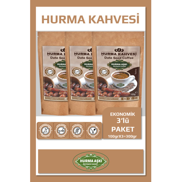 HURMA KAHVESİ 3X100 GR ürün görseli 1