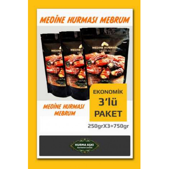 HURMA AŞKI MEDİNE HURMASI MEBRUM 3X250 ürün görseli 1