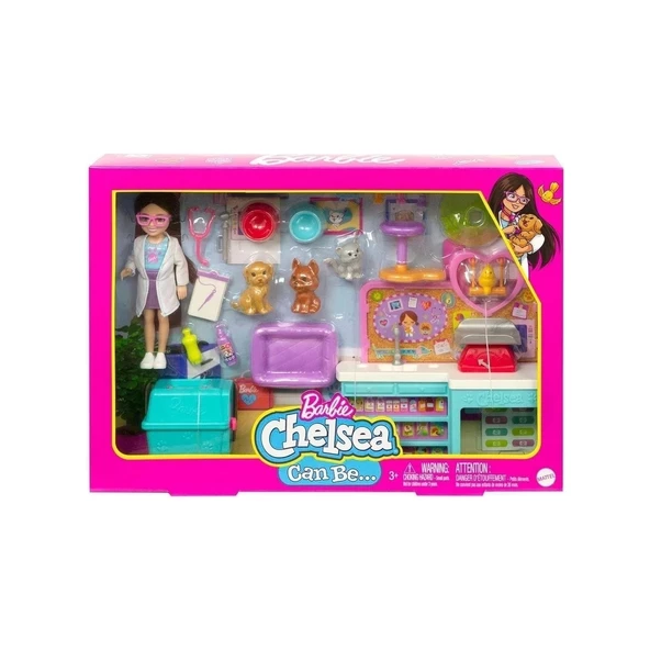 Barbie HGT12 Chelsea Meslekleri Öğreniyor Veteriner Oyun Seti ürün görseli 1