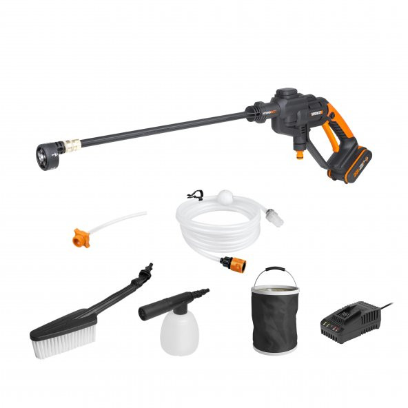 WORX WG620E.2 20Volt 2.0Ah. Li-ion 24 Bar Basınçlı Yıkama Tabancası + 4 Parça Yıkama Seti ürün görseli 1