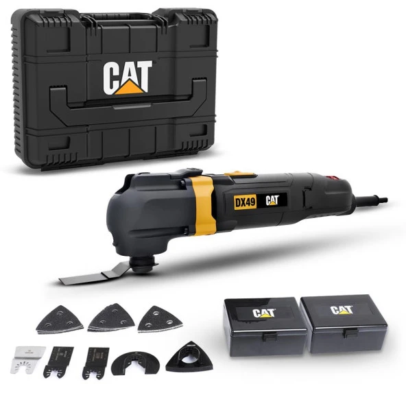 CAT DX49.1 350Watt Profesyonel Çok Amaçlı Devir Ayarlı Kesme Raspalama ve Zımpara + 14 Adet Aksesuar ürün görseli 1