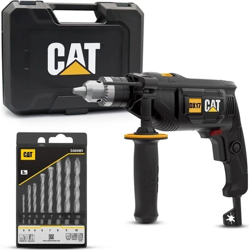 CAT DX17.1 750Watt 13mm Profesyonel Darbeli Matkap + 8 Parça Aksesuar ürün görseli 1