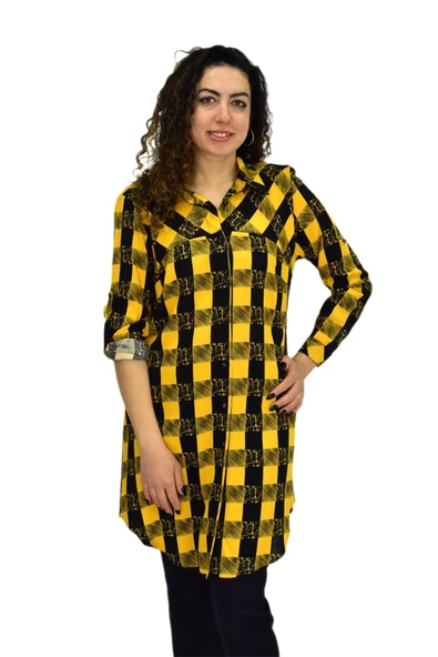 Kadın Ekose Kareli Tunik BGL-ST02956 ürün görseli 1