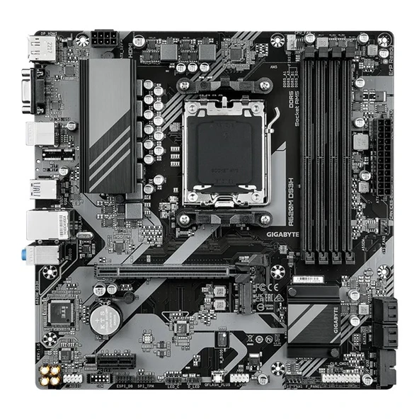 Gigabyte A620M DS3H D5 AM5 Vga Hdmi Dp Type-C - Resim 2