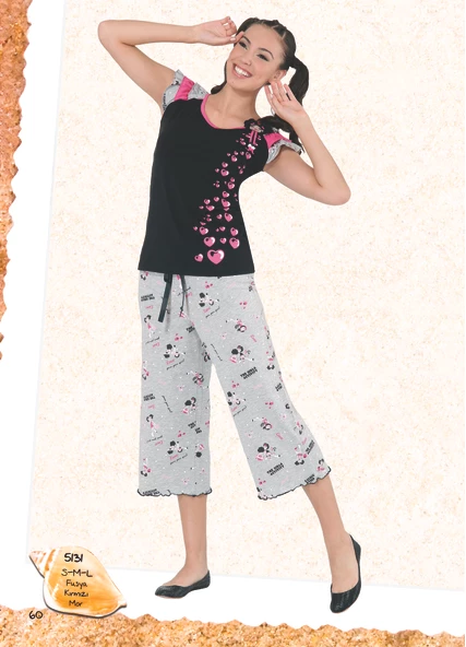 Berrak Bayan Kapri Pijama Takım 5131 ürün görseli 1