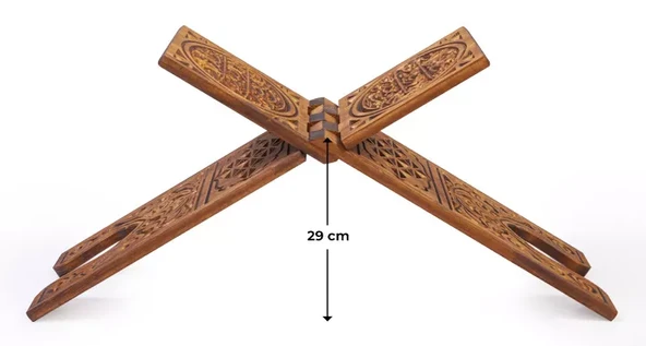 Oymalı Ahşap Rahle (Battal Boy - 75 cm) - Resim 3