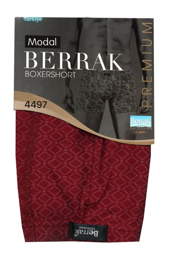 Erkek Likralı Beli İnce Lastikli Modal 6 lı Boxer Berrak-4497 ürün görseli 1
