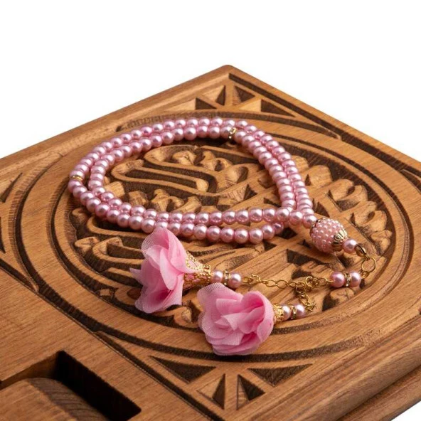 Gül Püsküllü Tesbih Bebe Pembe (99lu - 6mm) ürün görseli 1