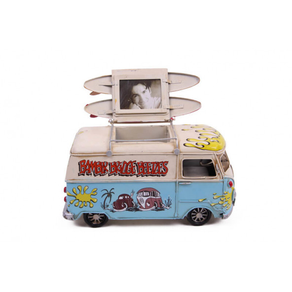 Dekoratif Metal Minibüs Kalemlik ve Çerçeveli 1304E-3832 Model-M3 ürün görseli 1