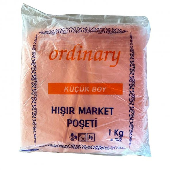 Ordinary Turuncu Market Poşeti Torbası - Hışır Atlet Poşet - Küçük Boy - 24 x 40 Cm. - 1 Kg. ürün görseli 1