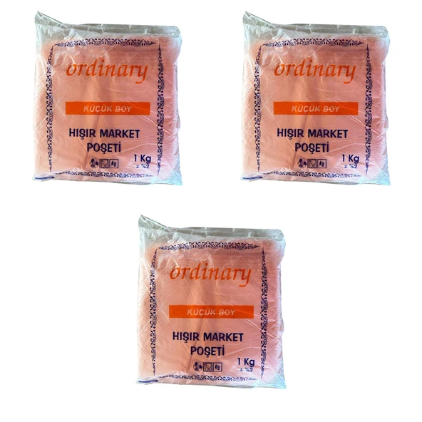 Ordinary Turuncu Market Poşeti Torbası - Hışır Atlet Poşet - Küçük Boy - 24 x 40 Cm. - 3 Kg. ürün görseli 1
