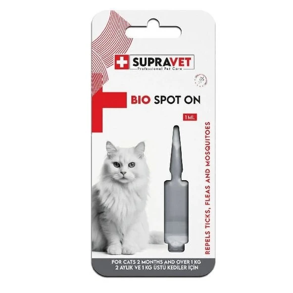 Supravet Kedi Deri Ve Tüy Bakım Yağı; Bit Pire Kene Dış Parazit ürün görseli 1