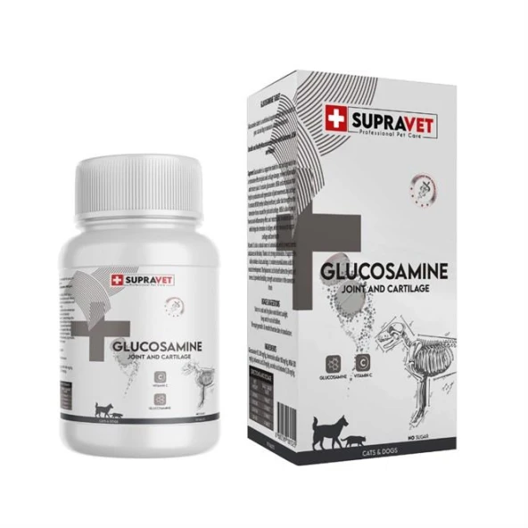 Supravet Kedi ve Köpek Eklem Sağlığı Güçlendirici Glukozamin Tablet+Vitamin C 75 Tablet ürün görseli 1