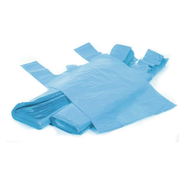 Arma Mavi Market Poşeti Torbası - Hışır Atlet Poşet - Orta Boy - 28 x 50 Cm. - 10 Kg. ürün görseli 1