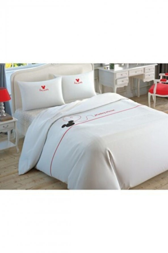 Çift Kişilik Lısanslı Nevresim Takımı Mınnıe & Mıckey Embroıdery ürün görseli 1