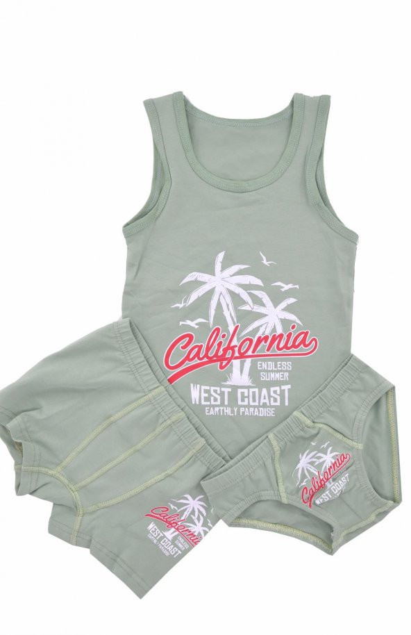 Erkek Çocuk California Atlet Külot Boxer Takım ürün görseli 1