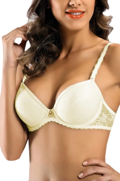 Le Jardin 7003-B Destekli-Balenli Dantel Push Up Sütyen ürün görseli 1