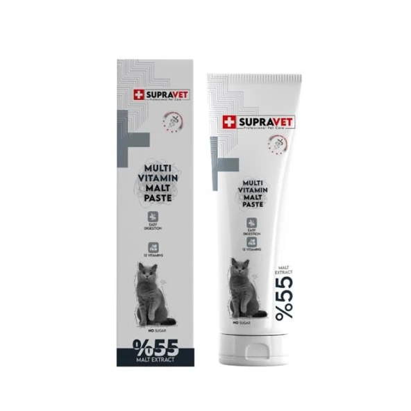 Supravet Kediler için Taurinli Multi Vitamin Kedi Macunu 100 gr ürün görseli 1