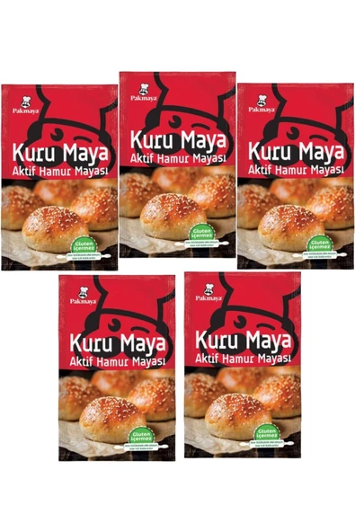Pakmaya Kuru Hamur Mayası 100 Gr 5 Paket ürün görseli 1