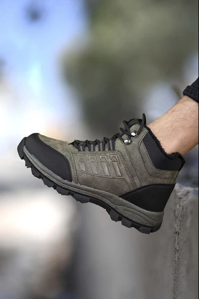 X-Step X6 Haki Termal Kürklü Kışlık Erkek Bot Ayakkabı ürün görseli 1