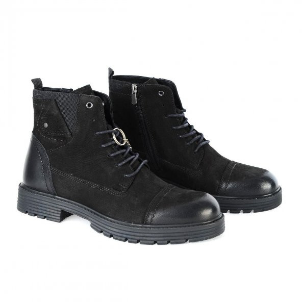 Pierre Cardin 77650 Nubuk Siyah %100 Deri Erkek Bot ürün görseli 1