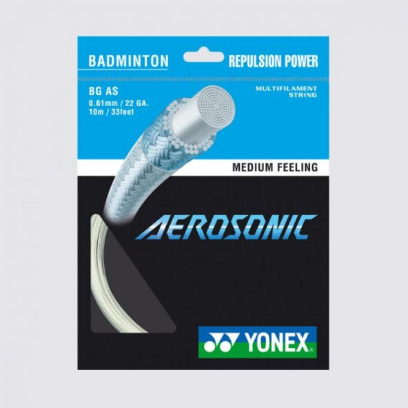 YONEX BG AEROSONIC BADMİNTON KORDAJI BEYAZ (10m) ürün görseli 1