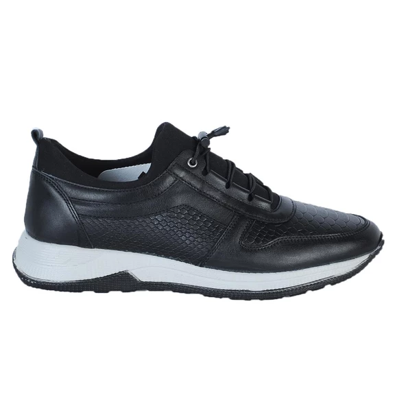 Dropland 8787 Siyah Nopa Deri Erkek Sneaker Ayakkabı ürün görseli 1