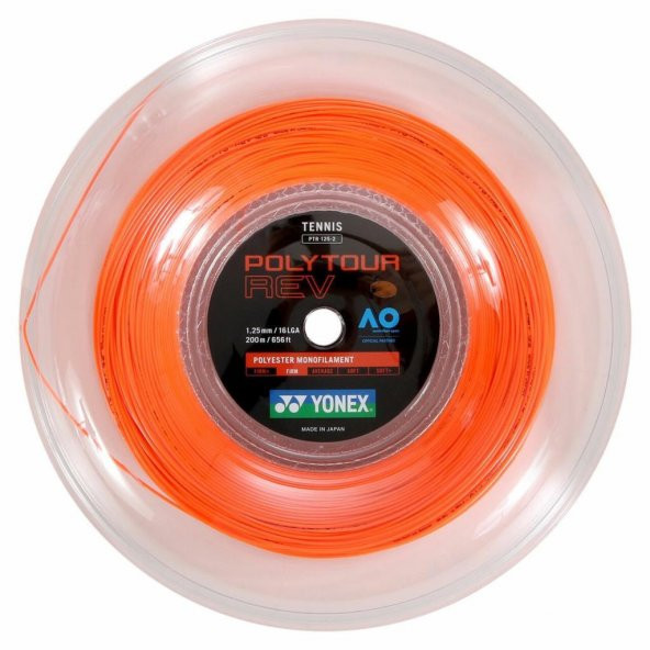 Yonex Poly Tour Rev 1.20 Rulo 200M Turuncu Tenis Kordajı ürün görseli 1