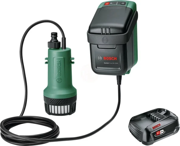 Bosch Akülü Bahçe Sulama Pompası GardenPump 18V-2000 (1 x 2,5 Ah Akü) - 06008C4202 ürün görseli 1