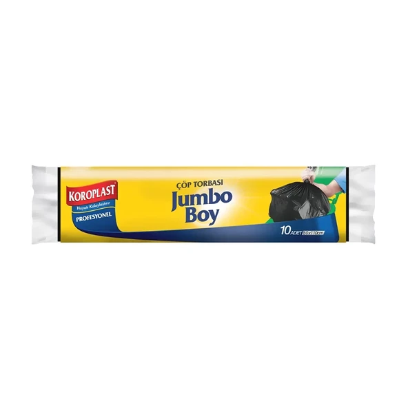 KOROPLAST PROFESYONEL JUMBO BOY ÇÖP TORBASI 80x110cm SİYAH ürün görseli 1
